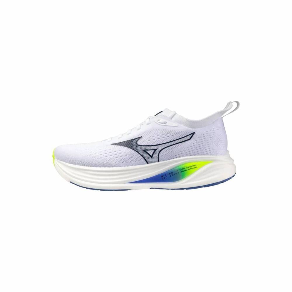 NEW MIZUNO men's neo zen 2 running shoes in white-dazzling blue